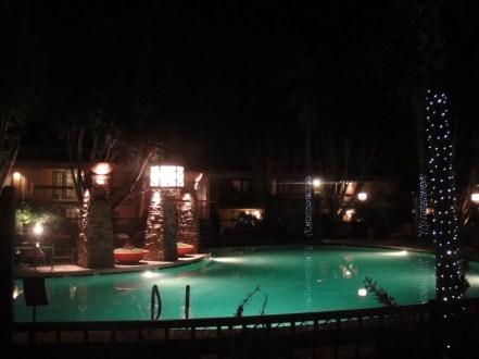 pool at night