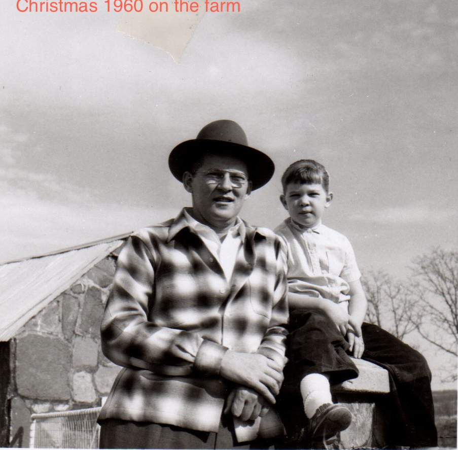Christmas 1960 Pam & Father