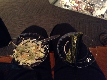 slaw and cucumber roll