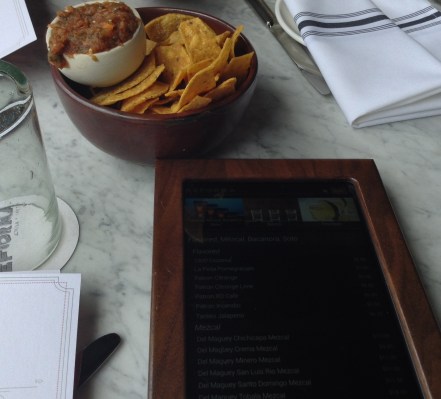 chips, salsa, tequila list