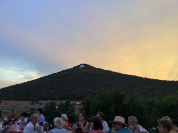 sunset dining in the garden