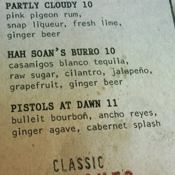 cocktail menu