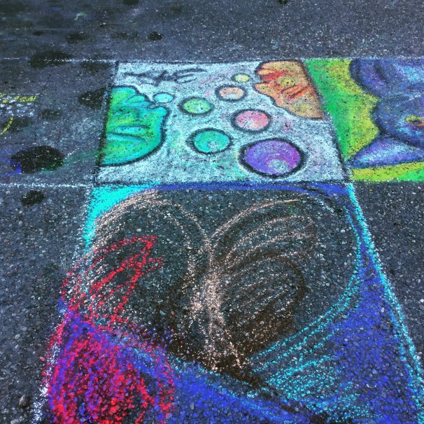 my chalk art in progress