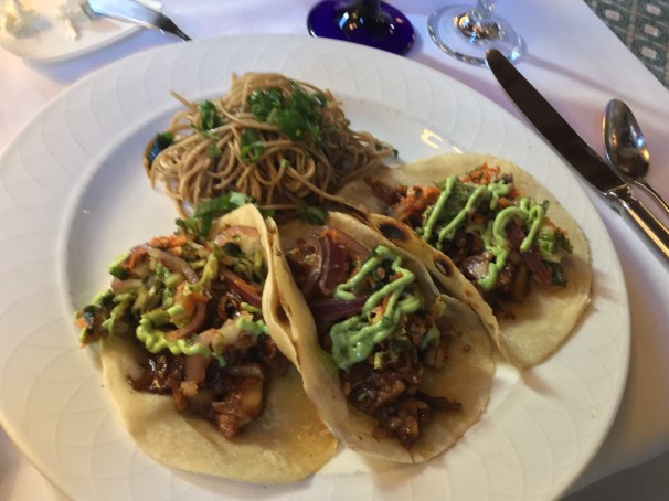 Korean jackfruit tacos
