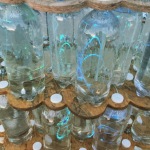 Installation with bottles