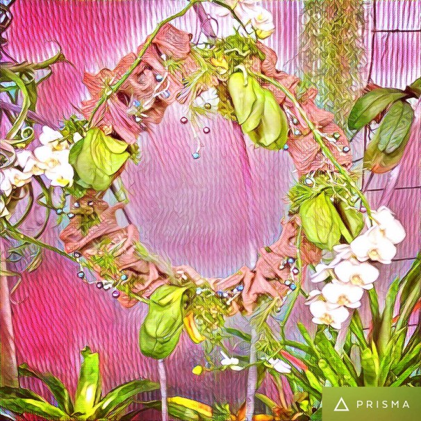 orchid wreath