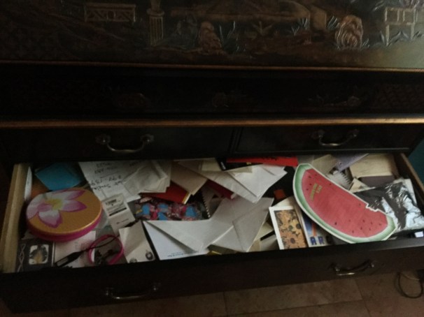 the drawer half empty